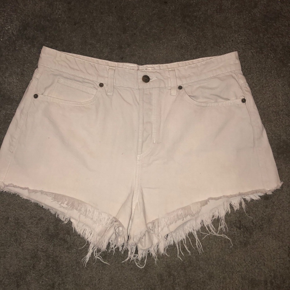 Guess Fringe Distressed high waisted shorts